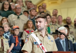 June 11, 2019: Senator Costa during Boy Scouts Report to the Commonwealth. Boy Scouts present a report on scouting in the Commonwealth to Governor Wolf and Senate and House Leaders.