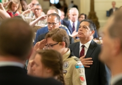 June 11, 2019: Senator Costa during Boy Scouts Report to the Commonwealth. Boy Scouts present a report on scouting in the Commonwealth to Governor Wolf and Senate and House Leaders.
