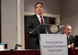June 11, 2019: Senator Costa speaks at the Building Trades Conference.