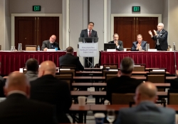 June 11, 2019: Senator Costa speaks at the Building Trades Conference.