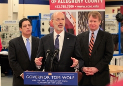 March 10, 2015: Senator Costa tours CCAC West Hills with Gov. Tom Wolf and Allegheny County Executive Rich Fitzgerald.