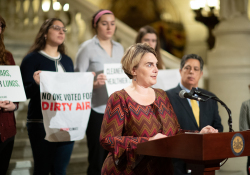 January 28, 2020: Senator Jay Costa joins PennEnvironment for Press Conference to releases the  Trouble in the Air Report.