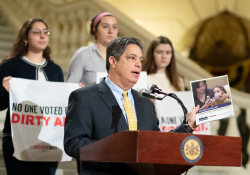 January 28, 2020: Senator Jay Costa joins PennEnvironment for Press Conference to releases the  Trouble in the Air Report.