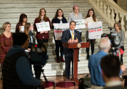 January 28, 2020: Senator Jay Costa joins PennEnvironment for Press Conference to releases the  Trouble in the Air Report.