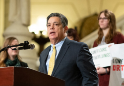 January 28, 2020: Senator Jay Costa joins PennEnvironment for Press Conference to releases the  Trouble in the Air Report.