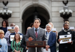 April 13, 2022: Senator Costa joins colleagues and activists at a Rally to Fully & Fairly Fund Education.