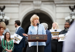 April 13, 2022: Senator Costa joins colleagues and activists at a Rally to Fully & Fairly Fund Education.