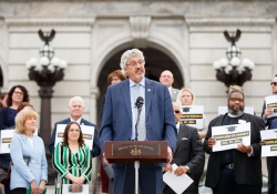 April 13, 2022: Senator Costa joins colleagues and activists at a Rally to Fully & Fairly Fund Education.