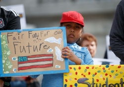 April 13, 2022: Senator Costa joins colleagues and activists at a Rally to Fully & Fairly Fund Education.