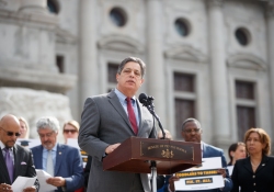 April 13, 2022: Senator Costa joins colleagues and activists at a Rally to Fully & Fairly Fund Education.