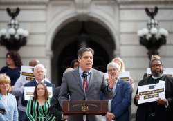 April 13, 2022: Senator Costa joins colleagues and activists at a Rally to Fully & Fairly Fund Education.