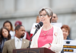 April 13, 2022: Senator Costa joins colleagues and activists at a Rally to Fully & Fairly Fund Education.