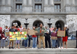April 13, 2022: Senator Costa joins colleagues and activists at a Rally to Fully & Fairly Fund Education.