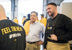 September 7, 2022: Senator Costa participates in the Pittsburgh Firefighters Fire Opps, which gives legislators the opportunity to experience the work of firefighters.