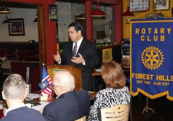 March 25, 2015: Senator Costa visits the Forest Hills Rotary.