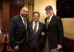 October 26, 2022: Senator Jay Costa visits with Franco Harris at the State Capitol