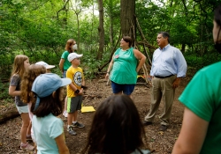 August 10, 2022: Senator Jay Costa visits the Frick Environmental Center Nature Camp.
