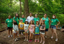 August 10, 2022: Senator Jay Costa visits the Frick Environmental Center Nature Camp.