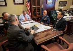 April 24, 2018: Senator Costa meets with future Brigadier Generals.
