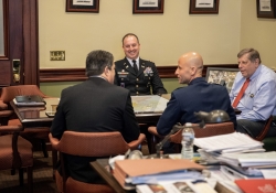April 24, 2018: Senator Costa meets with future Brigadier Generals.