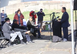 November 21, 2022: Sen. Costa speaks the groundbreaking for the Gladstone Residences project at Gladstone Middle School in Hazelwood.