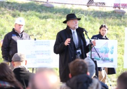 November 21, 2022: Sen. Costa speaks the groundbreaking for the Gladstone Residences project at Gladstone Middle School in Hazelwood.