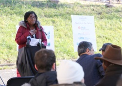 November 21, 2022: Sen. Costa speaks the groundbreaking for the Gladstone Residences project at Gladstone Middle School in Hazelwood.