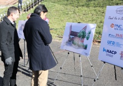 November 21, 2022: Sen. Costa speaks the groundbreaking for the Gladstone Residences project at Gladstone Middle School in Hazelwood.
