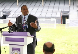 June 13, 2019: Sen. Costa joined local officials and Chatham U. staff for the groundbreaking of renovations at Graham Field in Wilkinsburg.