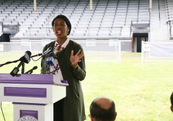 June 13, 2019: Sen. Costa joined local officials and Chatham U. staff for the groundbreaking of renovations at Graham Field in Wilkinsburg.