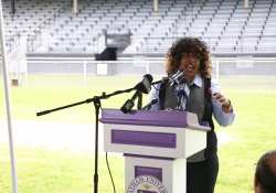 June 13, 2019: Sen. Costa joined local officials and Chatham U. staff for the groundbreaking of renovations at Graham Field in Wilkinsburg.