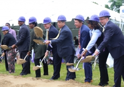 June 13, 2019: Sen. Costa joined local officials and Chatham U. staff for the groundbreaking of renovations at Graham Field in Wilkinsburg.