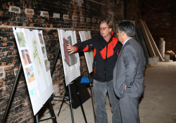 February 10, 2020: Sen. Costa tours the site of the future craft brewery and distillery in Hazelwood.