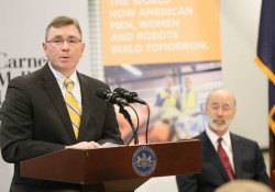 January 24, 2020: Sen. Costa joined Gov. Tom Wolf in Hazelwood to promote the governor’s proposed $12.35 million investment in developing innovation in the region.