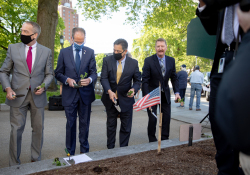May 11, 2021: Senator Costa attends PA Hunger Garden Dedication at the state Capitol. The bipartisan, bicameral Hunger Caucus works together with local master gardeners to provide hundreds of pounds of food from this garden every year for local organizations that fight food insecurity, including Downtown Daily Bread and the Central PA Food Bank.