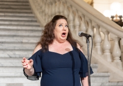 June 11, 2024: Opera Singer Jamie Bastello performs in the Capitol Rotunda at part of Art in the Capitol.