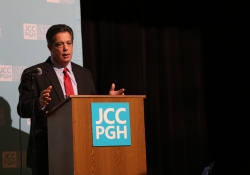 December 6, 2018: Senator Costa speaks at environmental protection event at the Pittsburgh Jewish Community Center in Squirrel Hill.