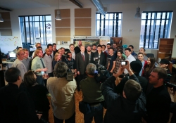 Governor Wolf and Senator Jay Costa Tour AlphaLab Gear on “Jobs that Pay” Tour :: January 7, 2016