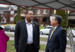 March 23, 2023: Today, State Senator Jay Costa, Mayor Ed Gainey, and Representative Sara Innamorato gathered to call for the speedy passage of the Longtime Owner Occupant Tax Exemption Program (LOOP) in order to protect homeowners living in areas with rapidly increasing property tax rates. If passed, this legislation would allow Pittsburgh’s mayor and city council to freeze the property tax rates for people who have lived in homes they own for a certain period of time. 