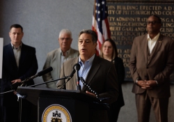 September 9, 2024 :: State Senator Jay Costa, County Executive Sara Innamorato, and Pittsburgh Mayor Ed Gainey celebrated the passage of the Longtime Owner Occupant Tax Exemption Program (LOOP), a groundbreaking piece of legislation aimed at protecting Pittsburgh residents from the burden of skyrocketing property taxes.   