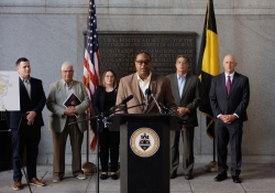 September 9, 2024 :: State Senator Jay Costa, County Executive Sara Innamorato, and Pittsburgh Mayor Ed Gainey celebrated the passage of the Longtime Owner Occupant Tax Exemption Program (LOOP), a groundbreaking piece of legislation aimed at protecting Pittsburgh residents from the burden of skyrocketing property taxes.   