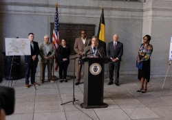 September 9, 2024 :: State Senator Jay Costa, County Executive Sara Innamorato, and Pittsburgh Mayor Ed Gainey celebrated the passage of the Longtime Owner Occupant Tax Exemption Program (LOOP), a groundbreaking piece of legislation aimed at protecting Pittsburgh residents from the burden of skyrocketing property taxes.   