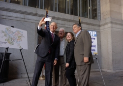 September 9, 2024 :: State Senator Jay Costa, County Executive Sara Innamorato, and Pittsburgh Mayor Ed Gainey celebrated the passage of the Longtime Owner Occupant Tax Exemption Program (LOOP), a groundbreaking piece of legislation aimed at protecting Pittsburgh residents from the burden of skyrocketing property taxes.   