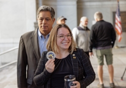 September 9, 2024 :: State Senator Jay Costa, County Executive Sara Innamorato, and Pittsburgh Mayor Ed Gainey celebrated the passage of the Longtime Owner Occupant Tax Exemption Program (LOOP), a groundbreaking piece of legislation aimed at protecting Pittsburgh residents from the burden of skyrocketing property taxes.   