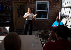 September 3, 2019: Elected officials work as servers for an hour to highlight the need for One Fair Wage