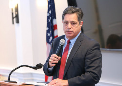 February 21, 2020: Costa discusses education issues with members of the PA Association of School Business Officials.