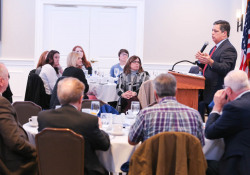 February 21, 2020: Costa discusses education issues with members of the PA Association of School Business Officials.