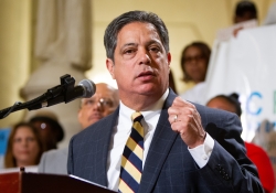 June 4, 2019: Senator Jay Costa participates in rally led by the Pennsylvania Budget and Policy Center, advocates for a “budget that puts people first”  to call for a minimum wage increase and other fiscal priorities that benefit working families.