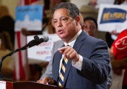 June 4, 2019: Senator Jay Costa participates in rally led by the Pennsylvania Budget and Policy Center, advocates for a “budget that puts people first”  to call for a minimum wage increase and other fiscal priorities that benefit working families.