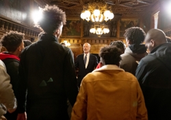 February 4, 2019: Senator Jay Costa and Gov. Tom Wolf welcome the 2018  state championships Penn Hills Football team to the capitol.